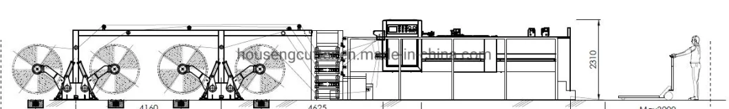 Sheeter for Paper and Board Cutting China Factory 4 Rolls