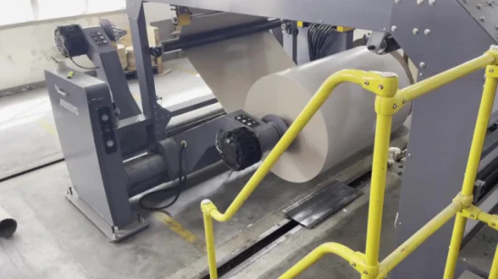 Máquina laminadora de rolo para folha de faca dupla, folhadora de papel kraft/cartão/papel cinza/papel artesanal por bobina de papel rotativa dupla para máquina de corte transversal de folha